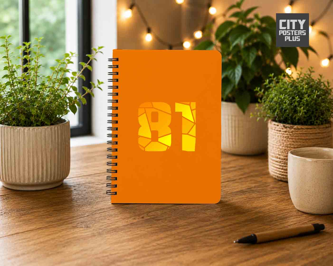 81 Number Notebook (Orange)