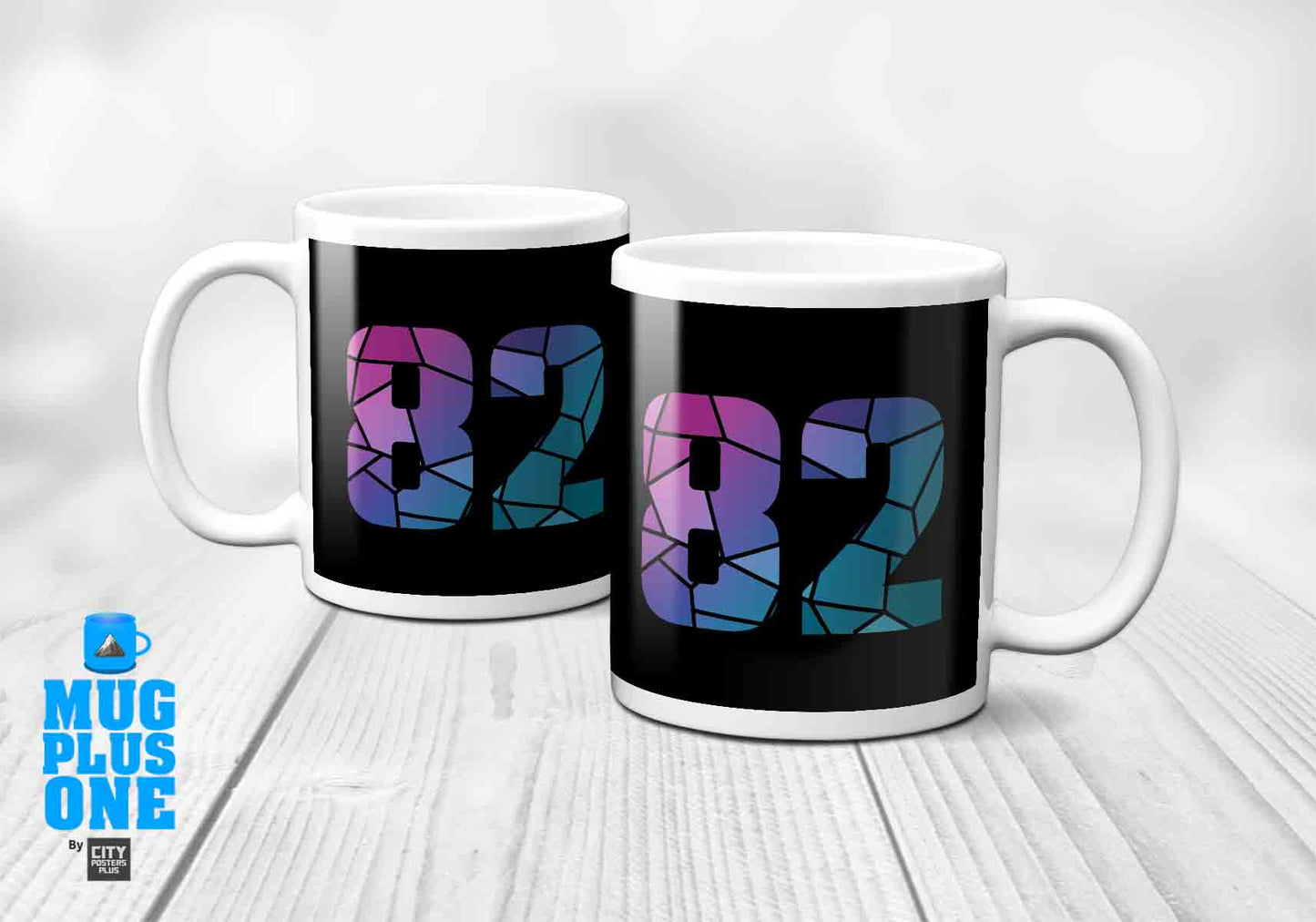 82 Number Mug (Black)