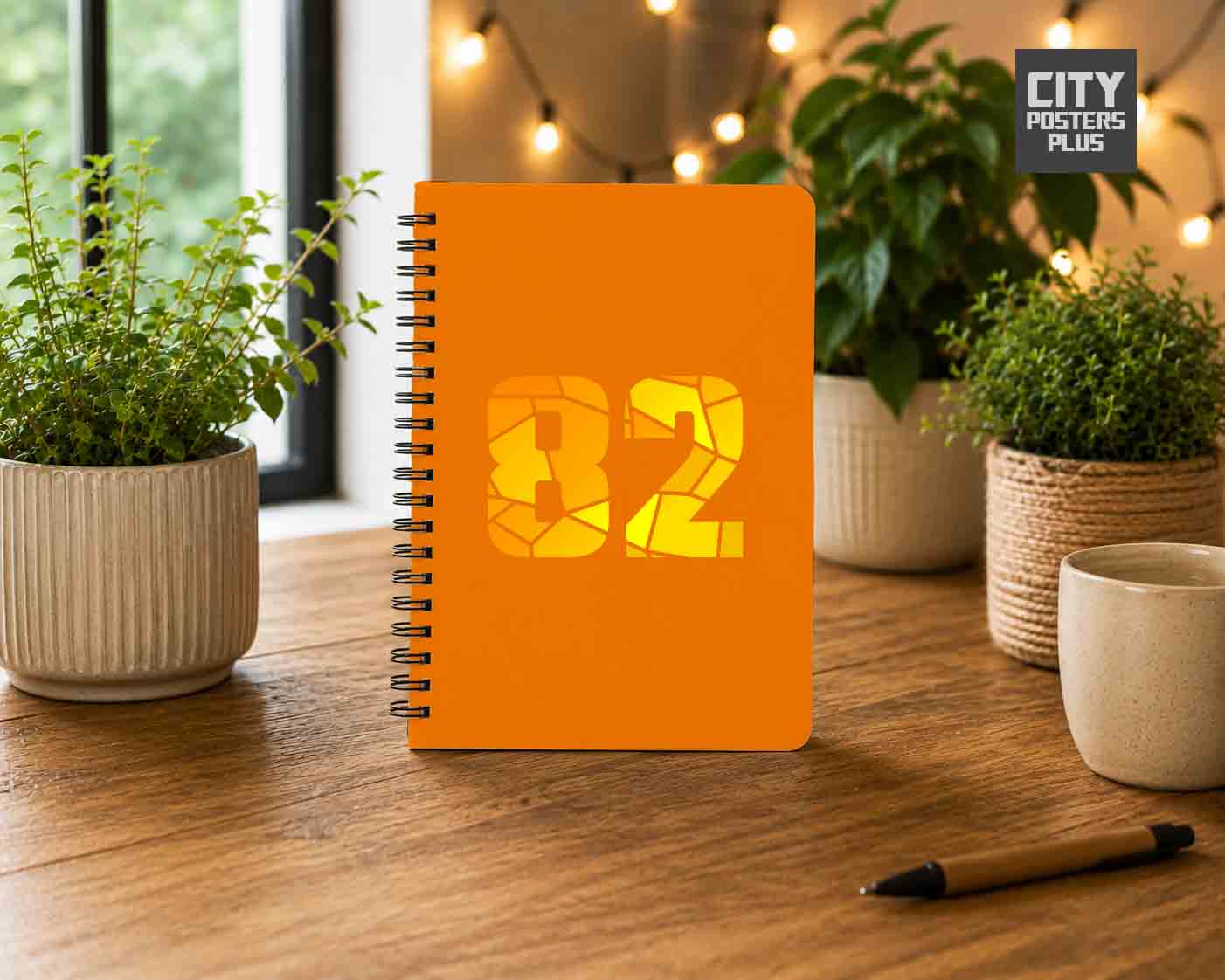 Notebook Plus One 82 Number Spiral Notebook (Orange)