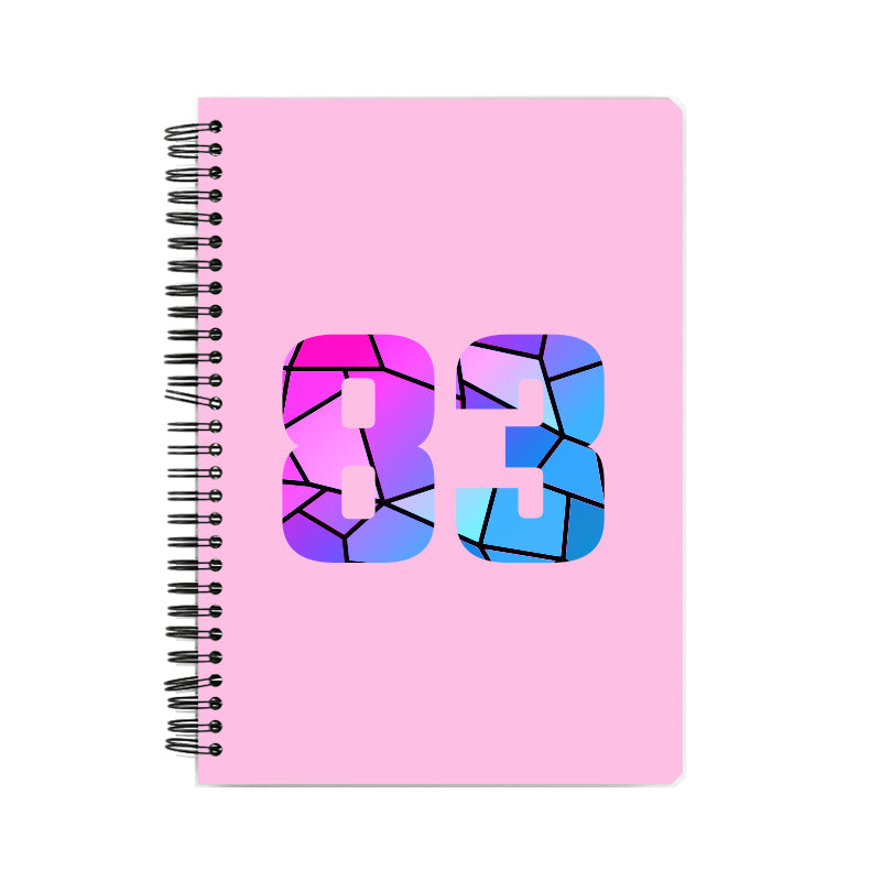 Notebook Plus One 83 Number Spiral Notebook (Light Pink)
