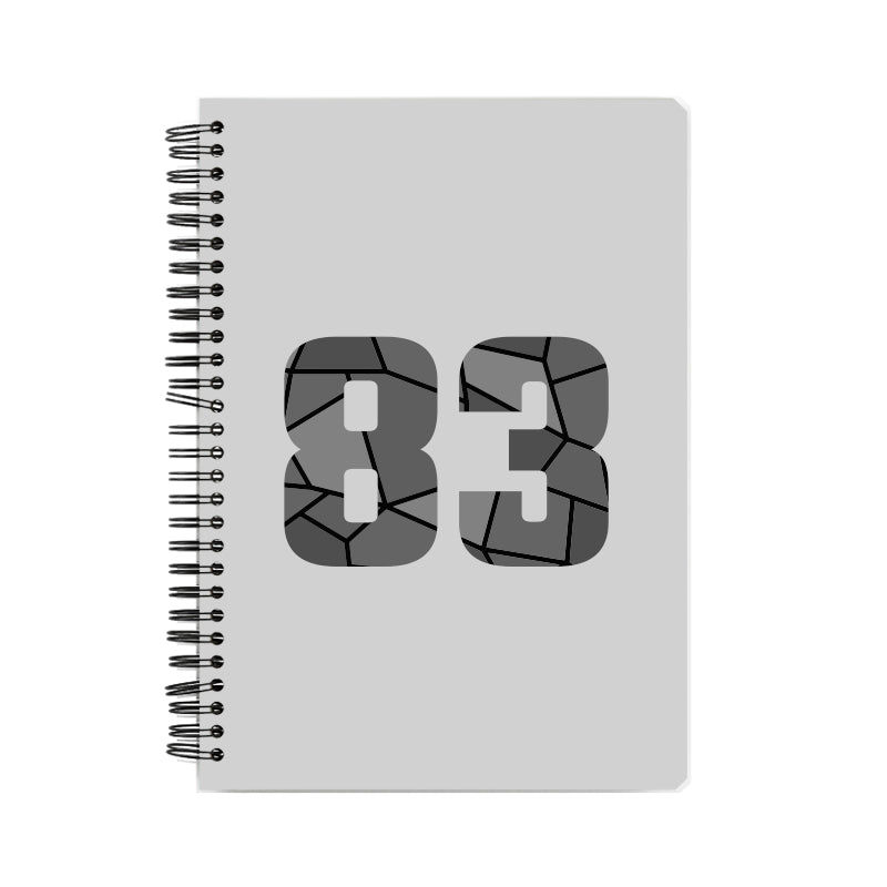 Notebook Plus One 83 Number Spiral Notebook (Melange Grey)