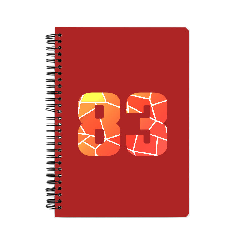 Notebook Plus One 83 Number Spiral Notebook (Red)