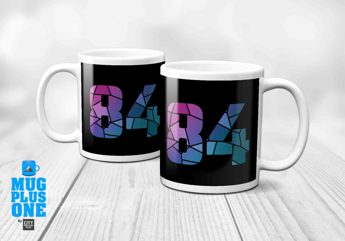 84 Number Mug (Black)
