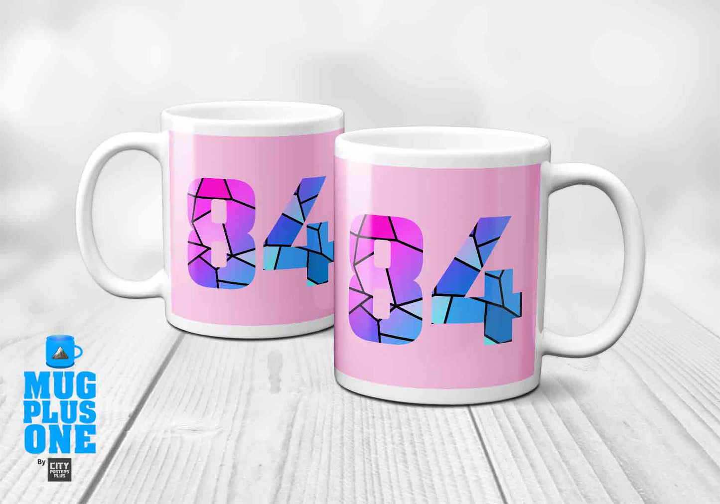 84 Number Mug (Light Pink)