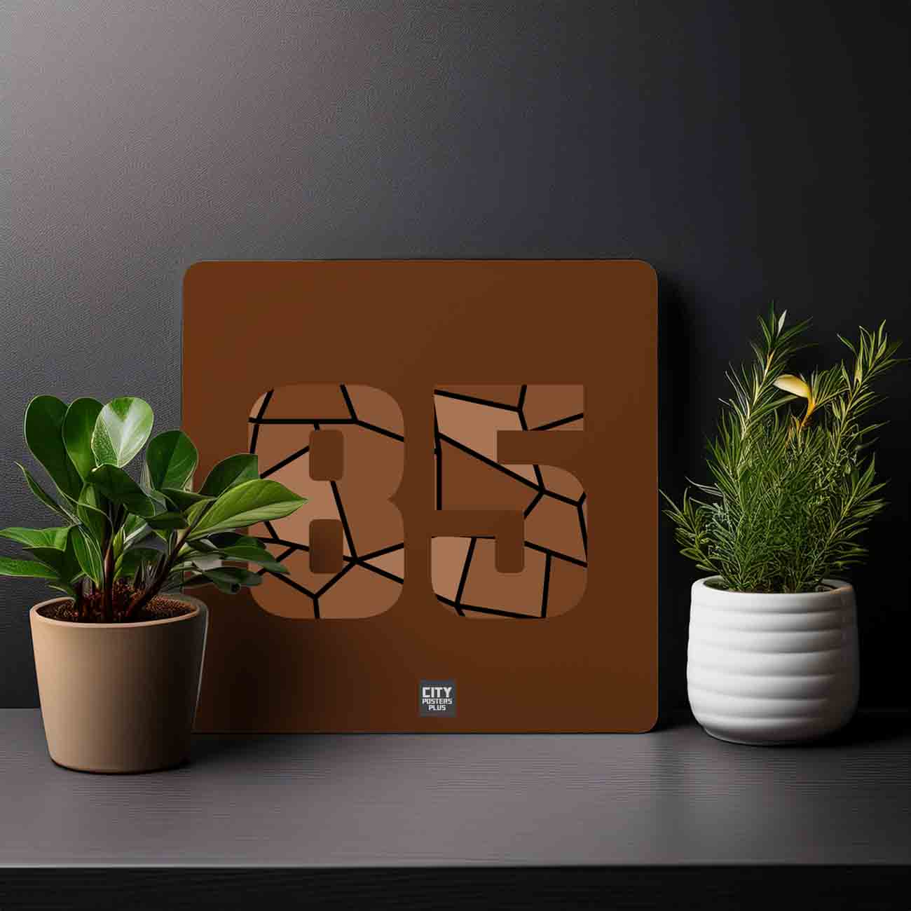 85 Number Mousepad (Brown)