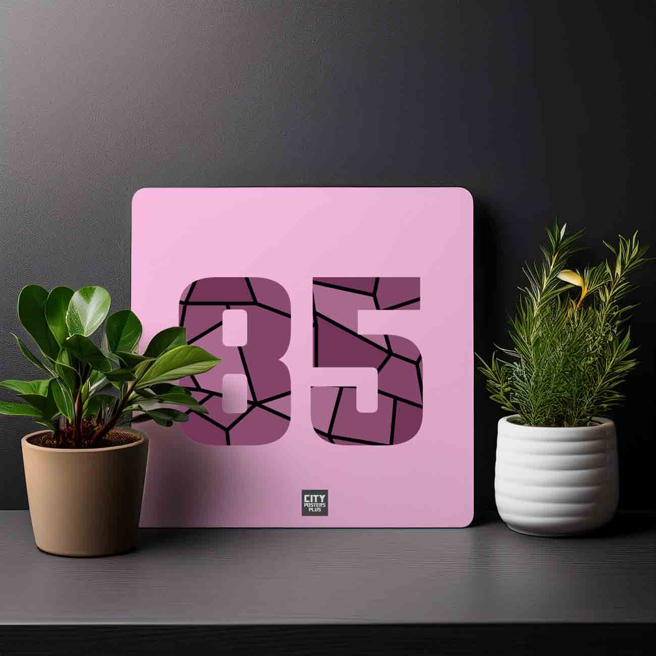 85 Number Mousepad (Light Pink)