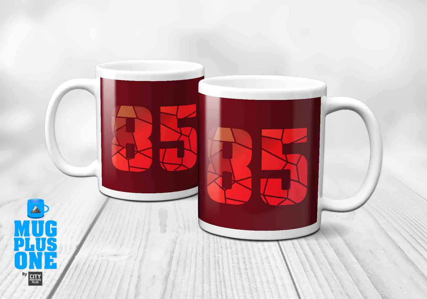 85 Number Mug (Maroon)