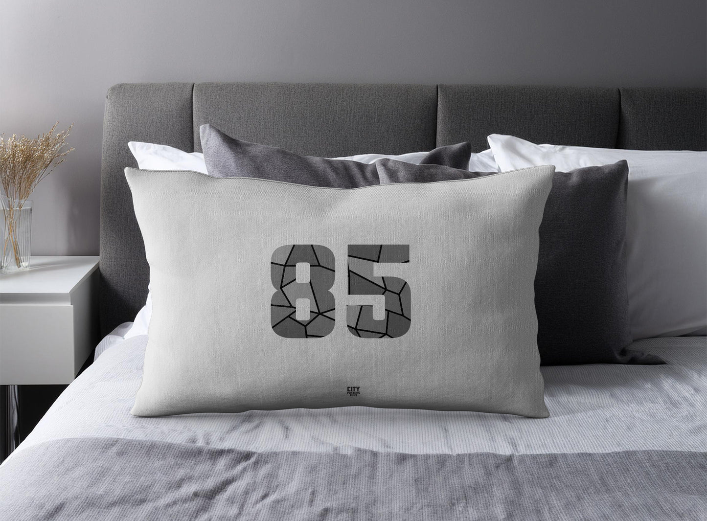 85 Number Square & Rectangle Pillow Cases | Modern Numeric Throw Pillow Covers | Print Deliver Plus by City Posters Plus