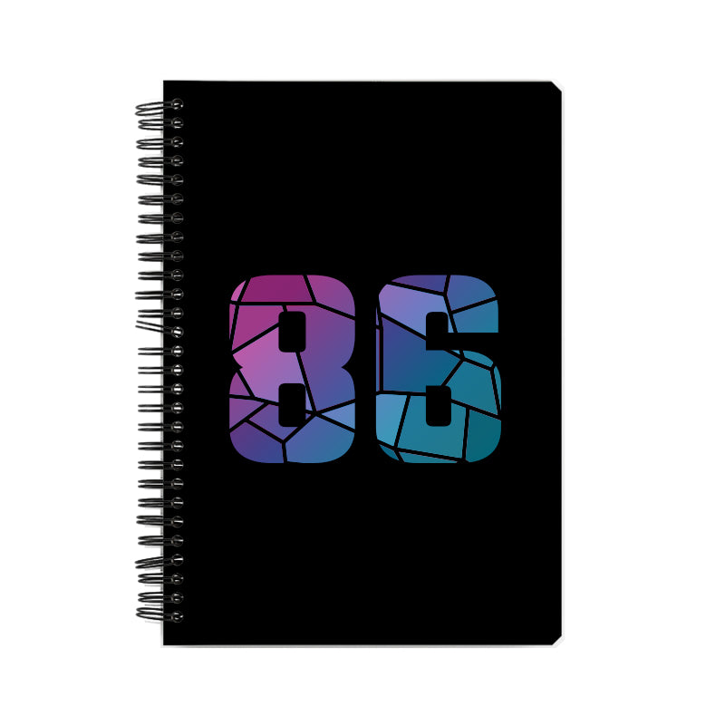 Notebook Plus One 86 Number Spiral Notebook (Black)