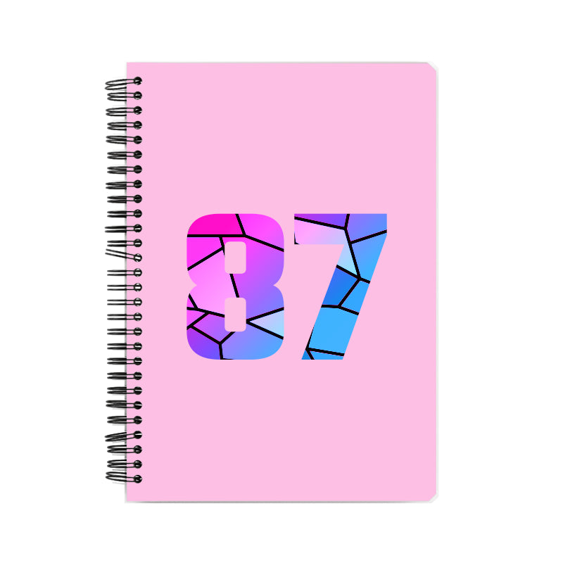 Notebook Plus One 87 Number Spiral Notebook (Light Pink)