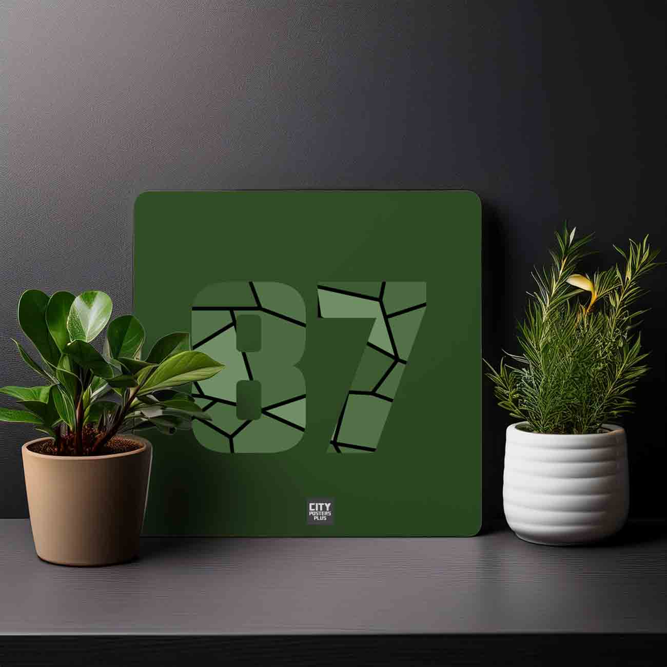 87 Number Mousepad (Olive Green)