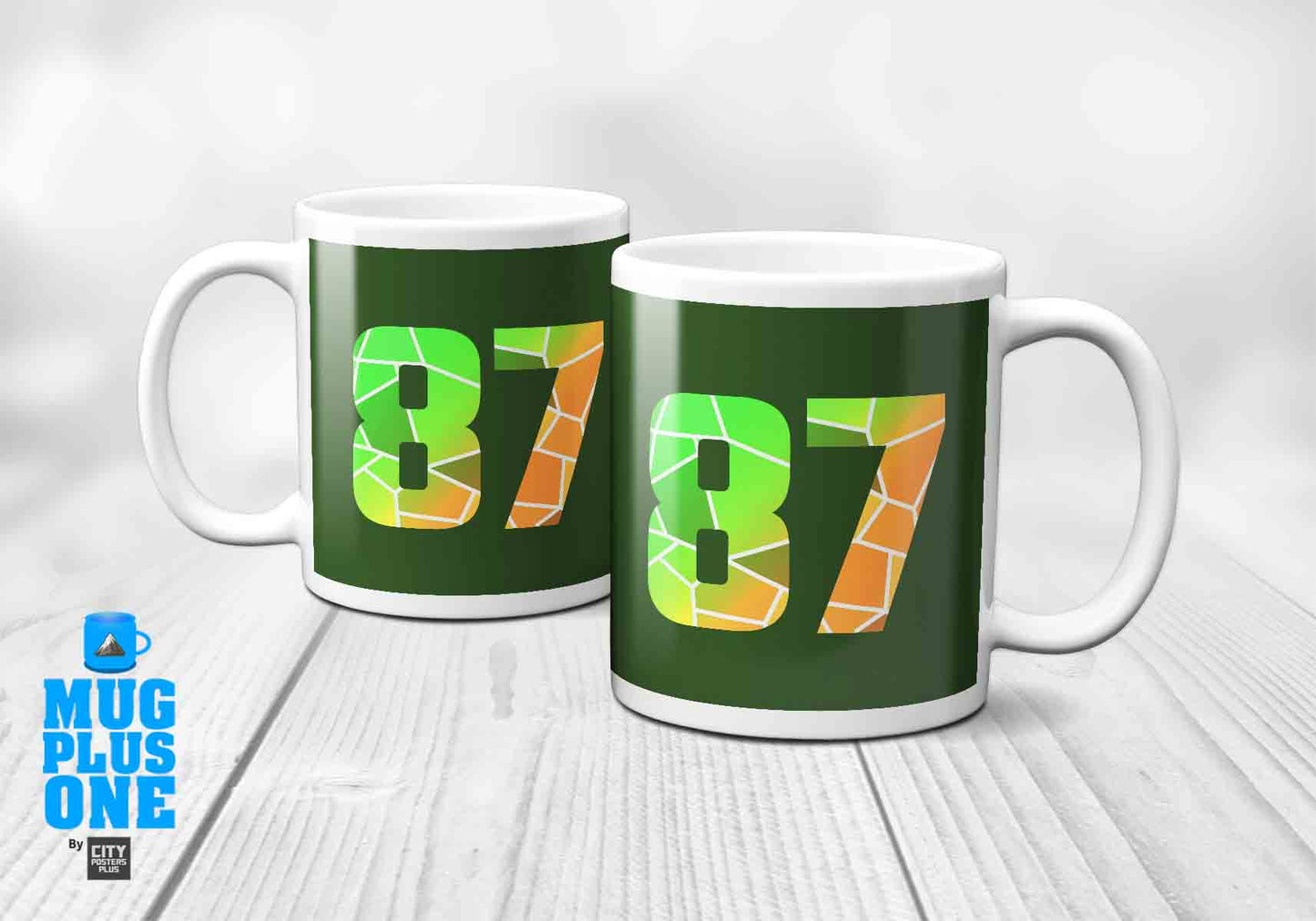 87 Number Mug (Olive Green)