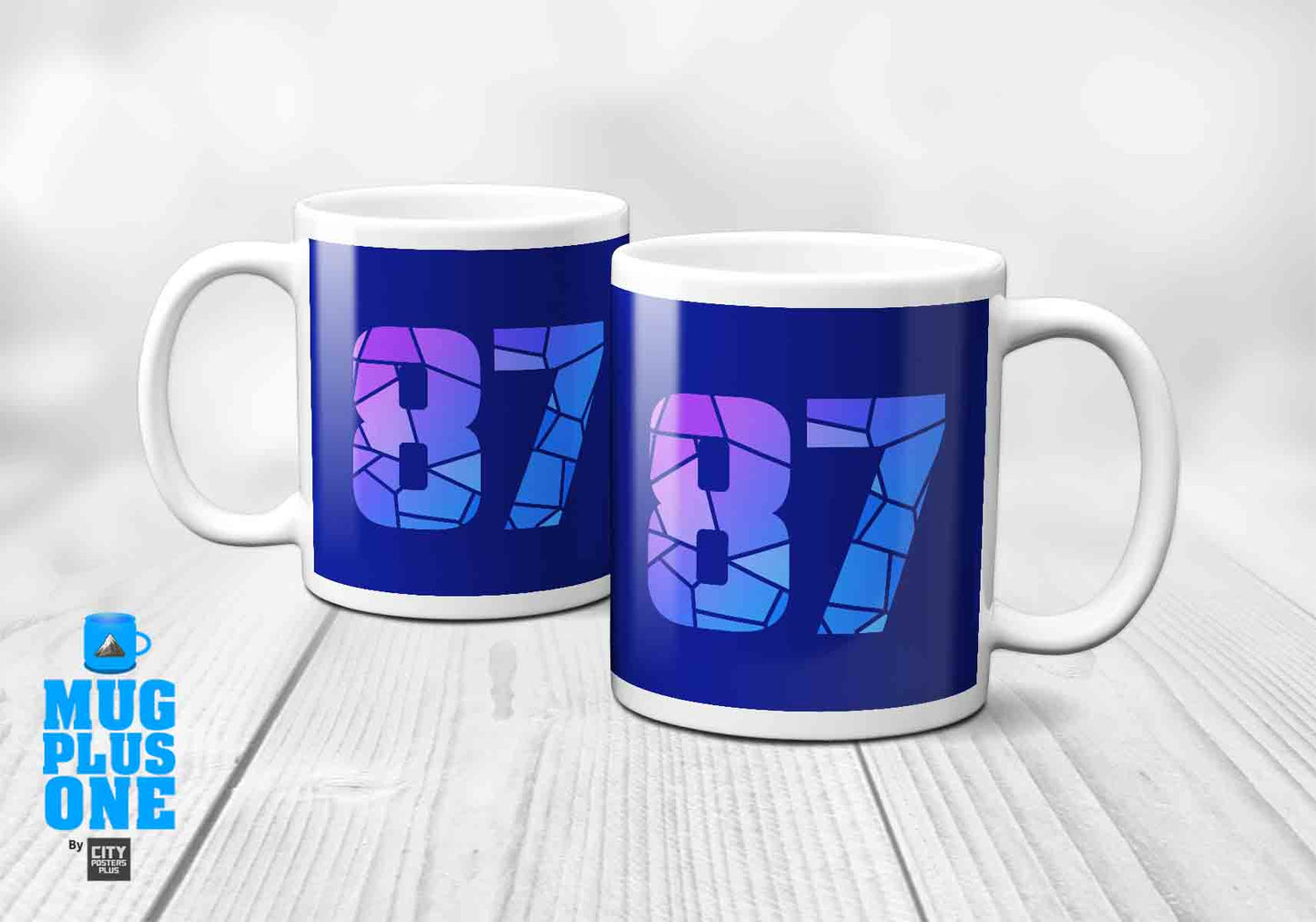 87 Number Mug (Royal Blue)