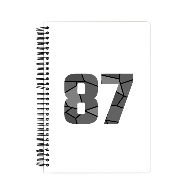 Notebook Plus One 87 Number Spiral Notebook (White)