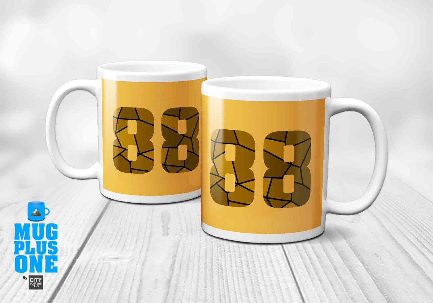 88 Number Mug (Golden Yellow)