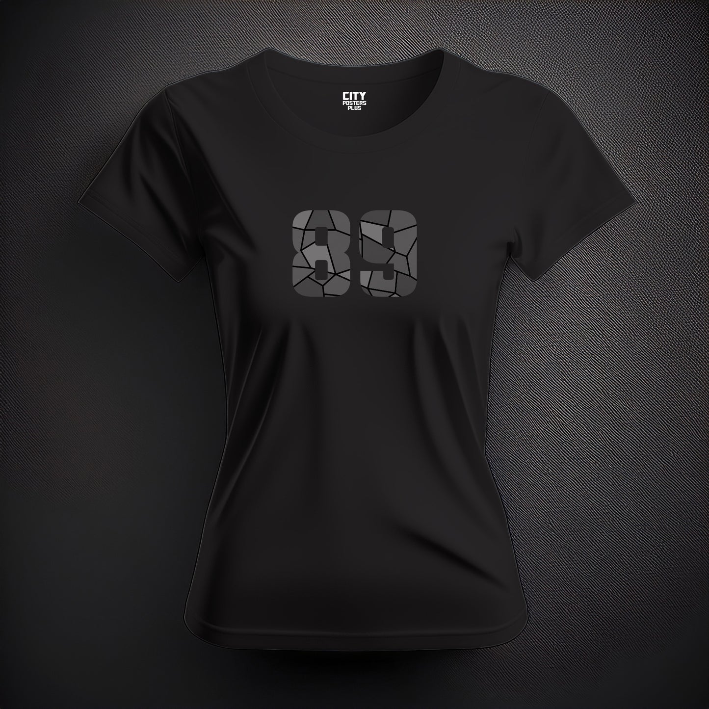 City Posters Plus 89 Number Women T-Shirt (Black) | Stylish Numeric Graphic Tee