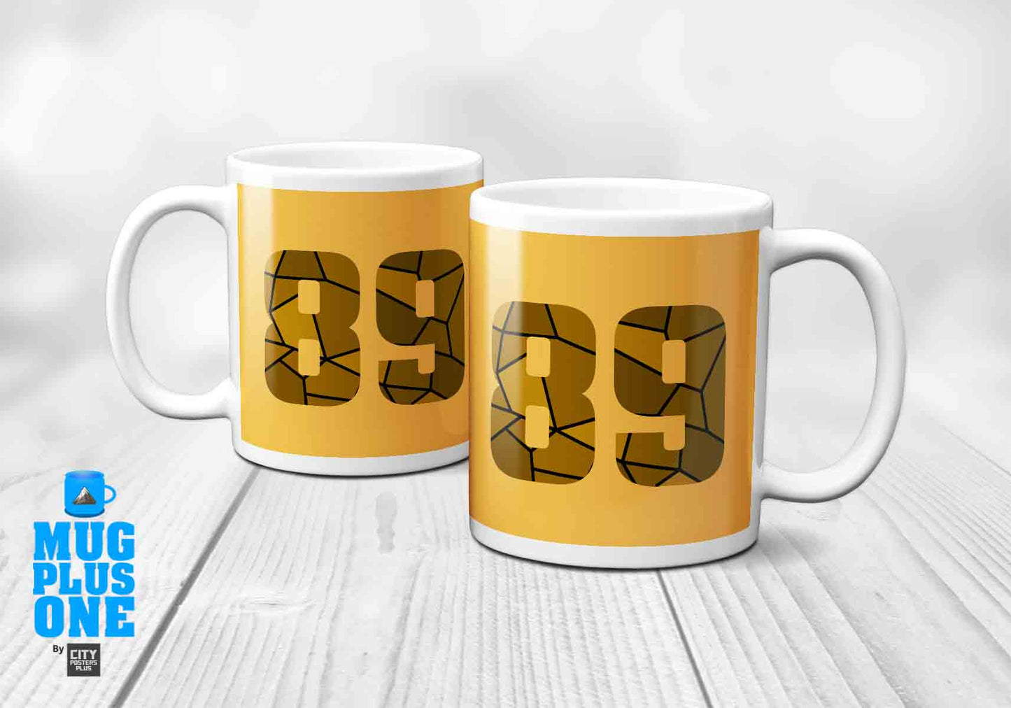89 Number Mug (Golden Yellow)