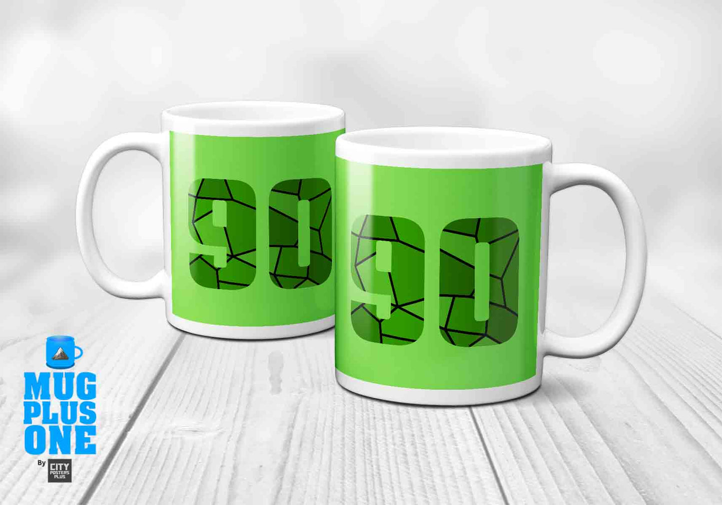 90 Number Mug (Liril Green)