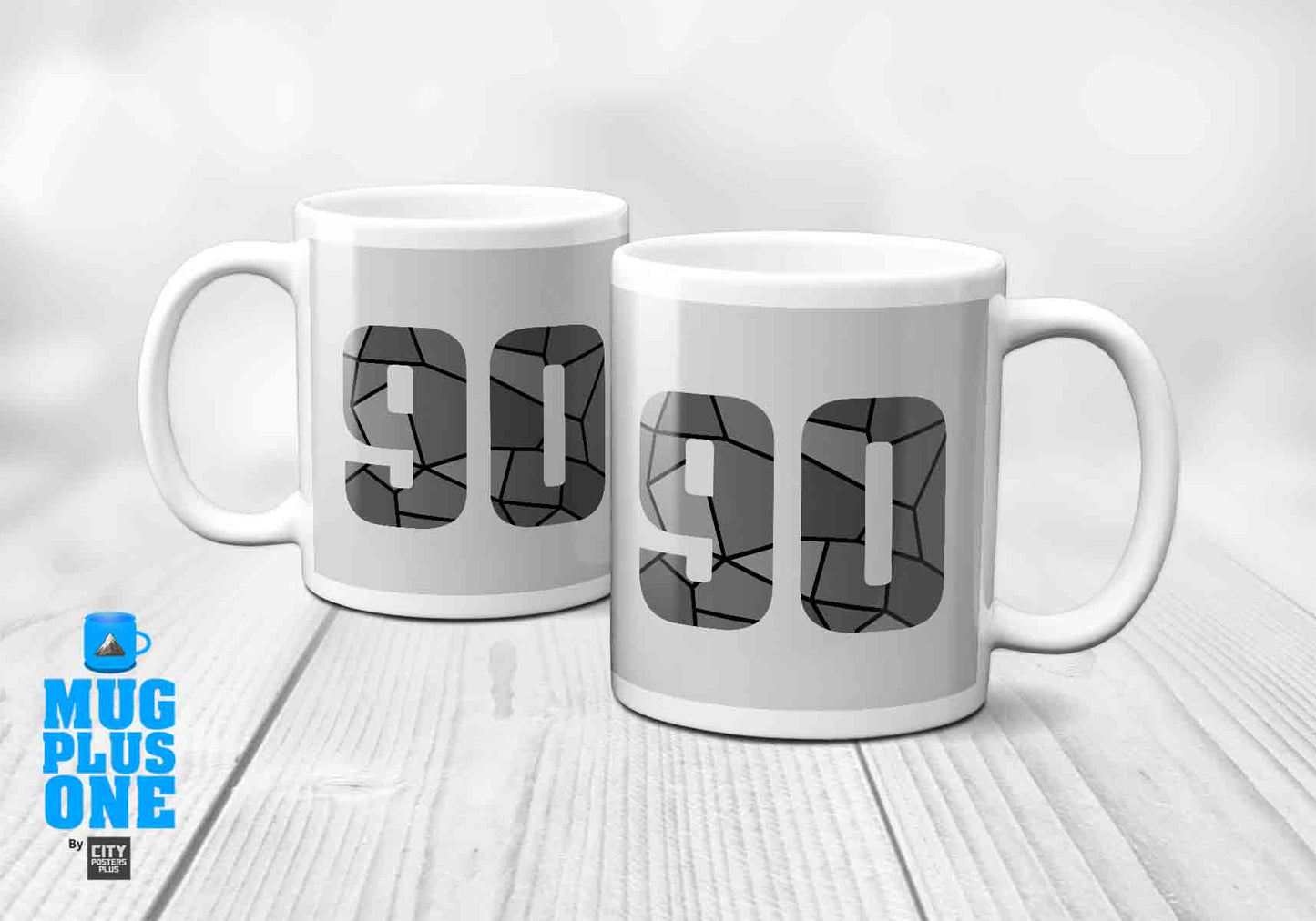 90 Number Mug (Melange Grey)