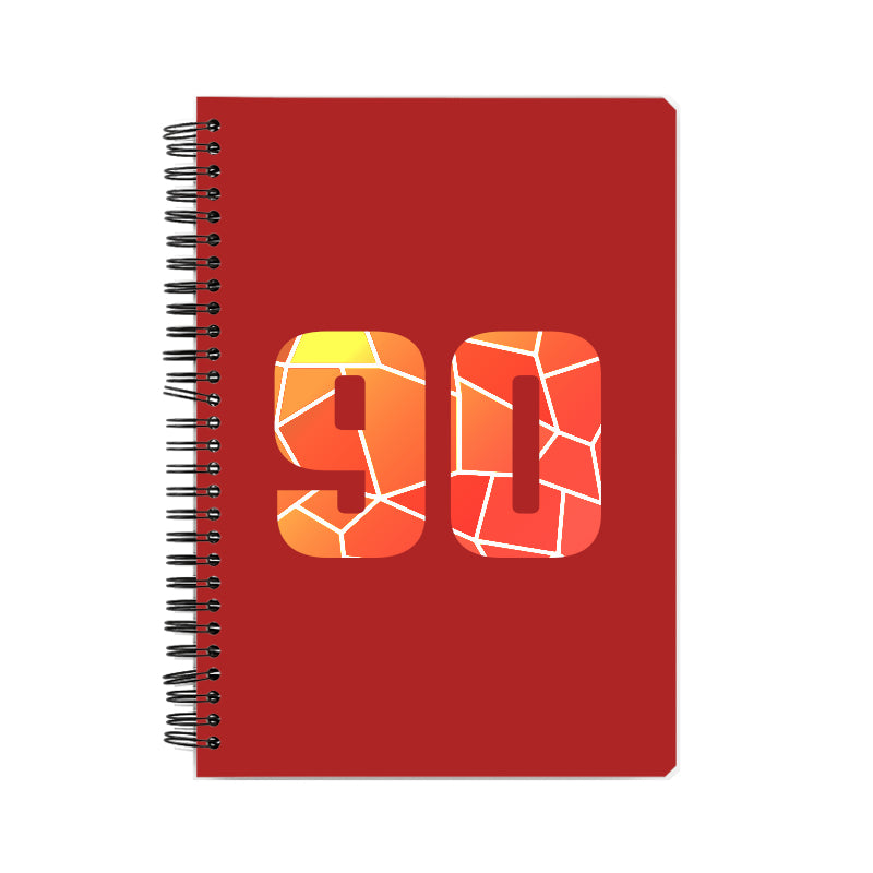 Notebook Plus One 90 Number Spiral Notebook (Red)