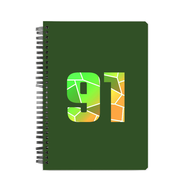 Notebook Plus One 91 Number Spiral Notebook (Olive Green)