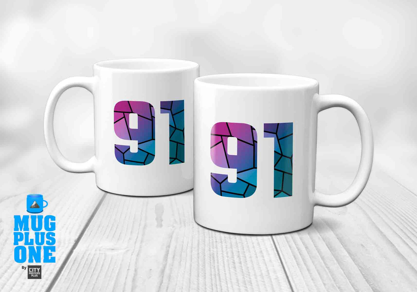 91 Number Mug (White)