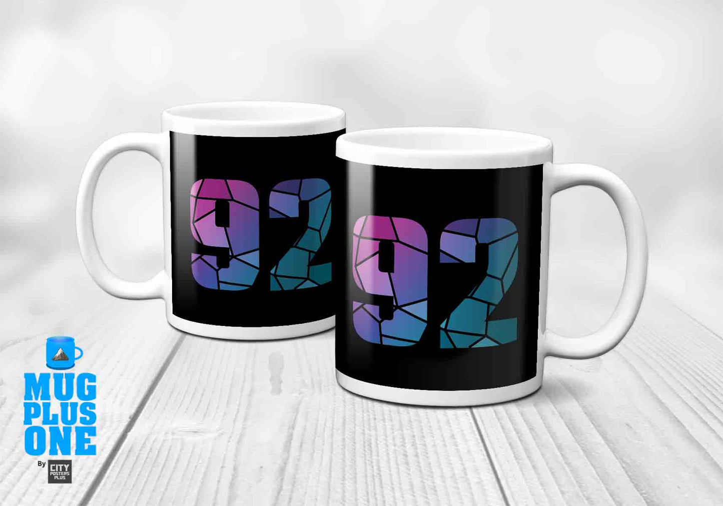 92 Number Mug (Black)