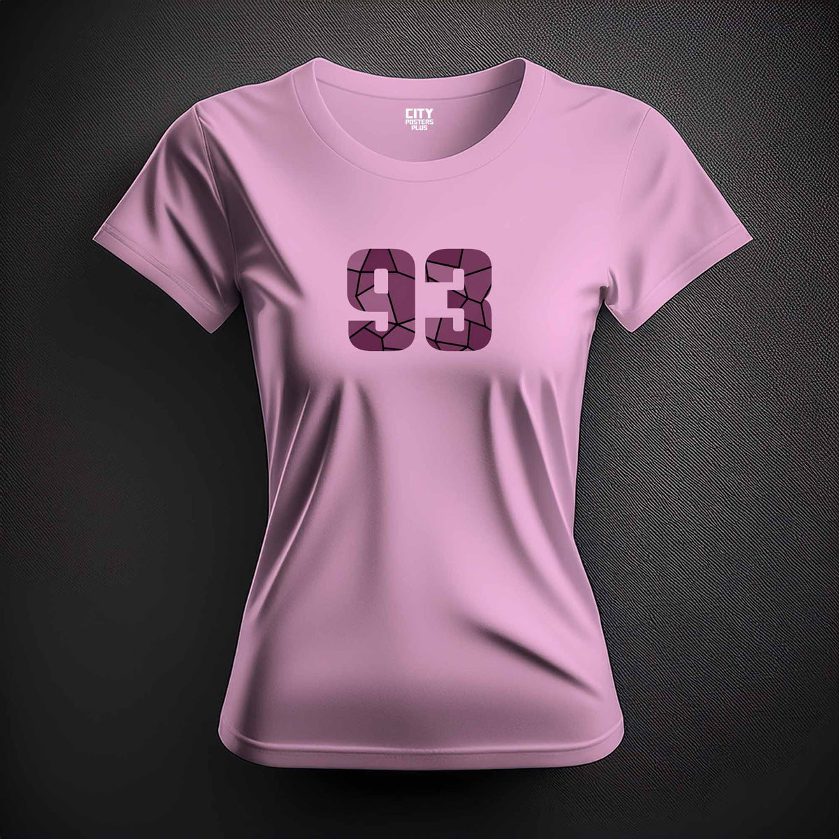 Number 93 Women T-Shirt (Light Pink) | Stylish Numeric Graphic Tee