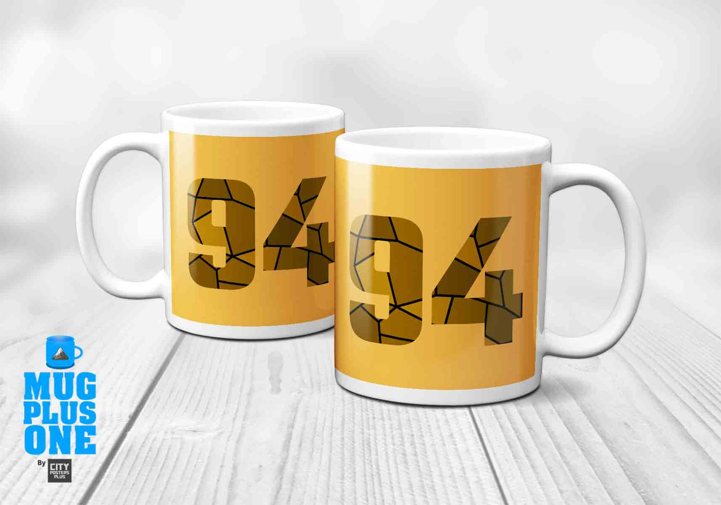 94 Number Mug (Golden Yellow)