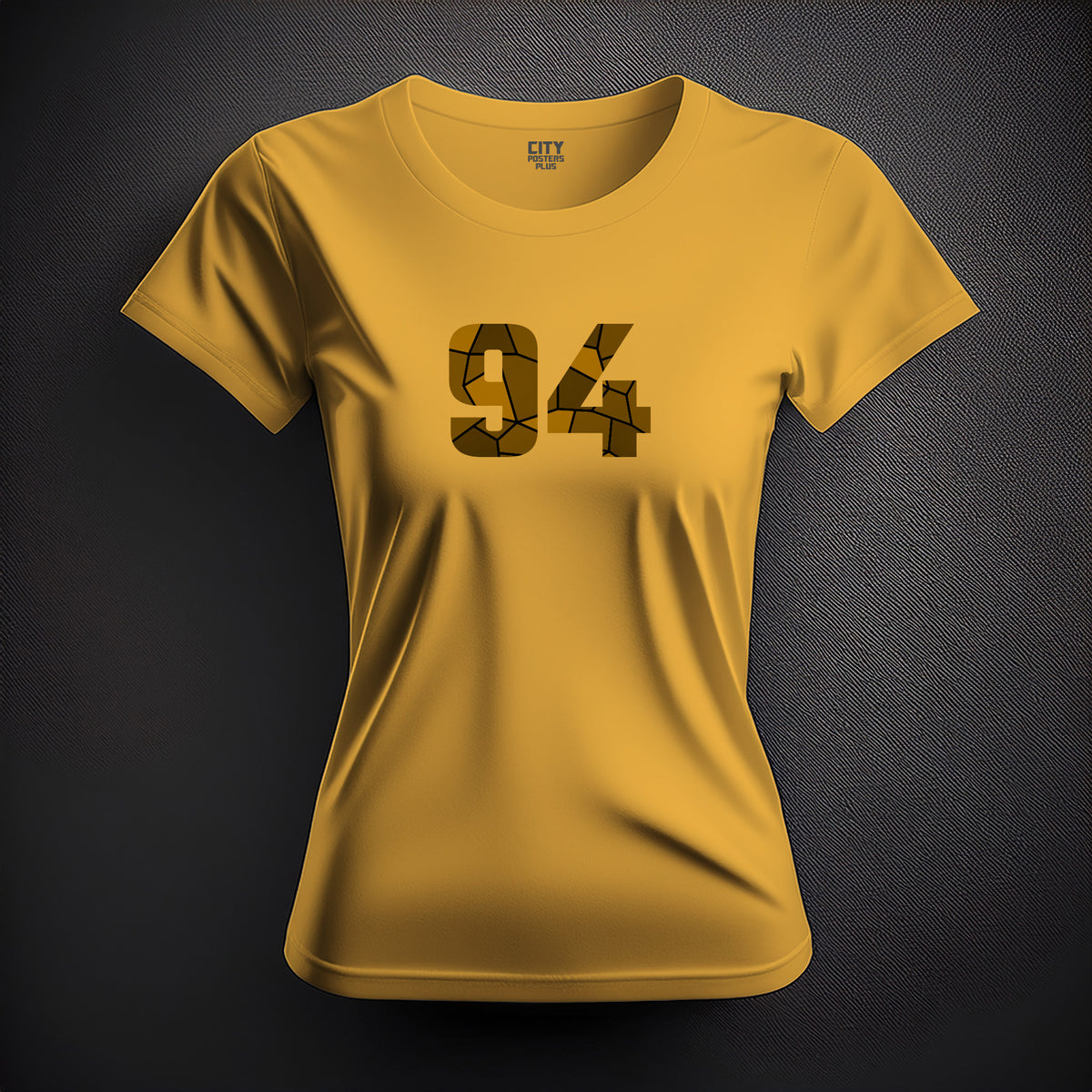 Number 94 Women T-Shirt (Golden Yellow) | Stylish Numeric Graphic Tee