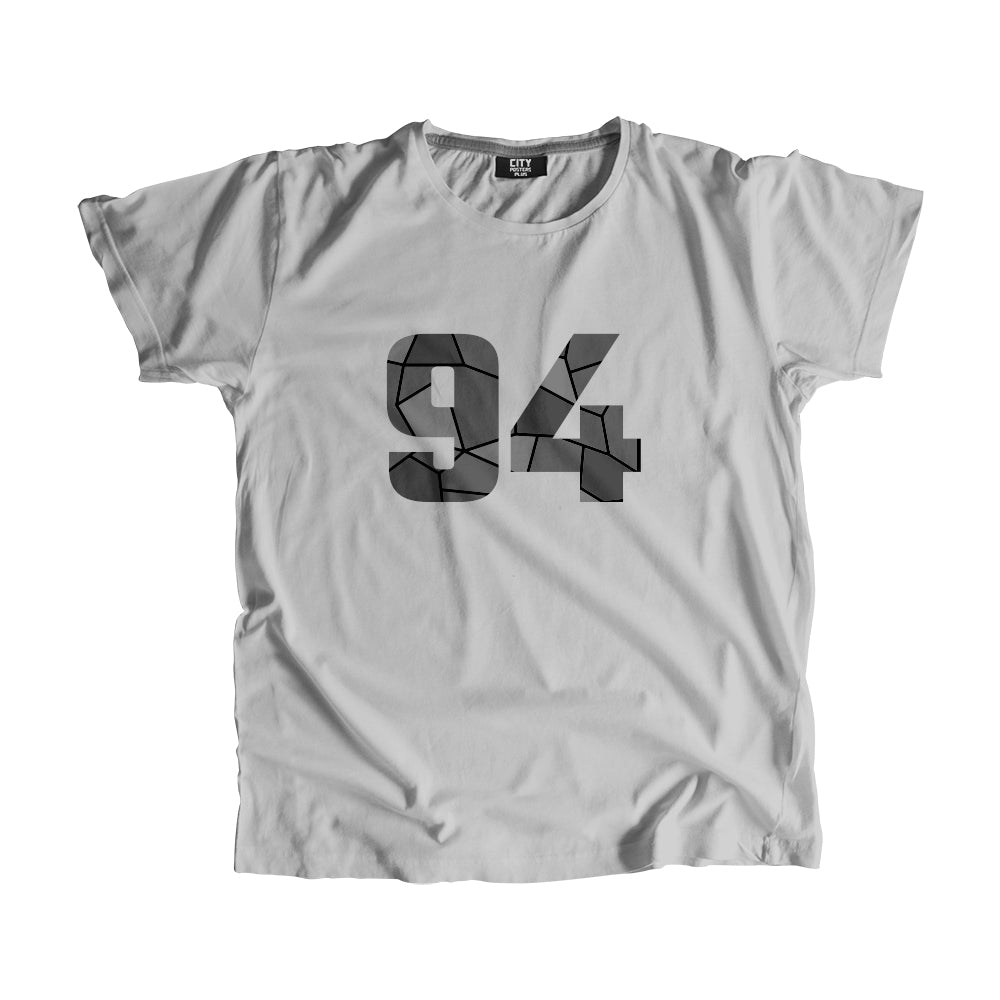 94 Number Men Unisex T-Shirt (Melange Grey)| Classic Numeric Graphic Tee
