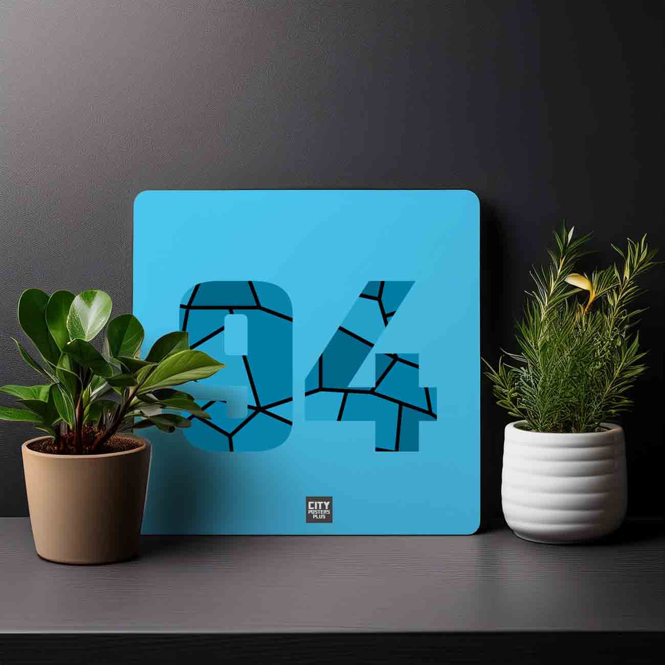94 Number Mousepad (Sky Blue)
