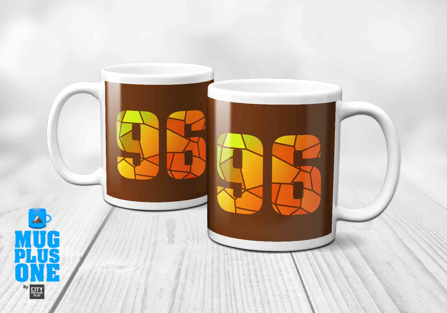 96 Number Mug (Brown)
