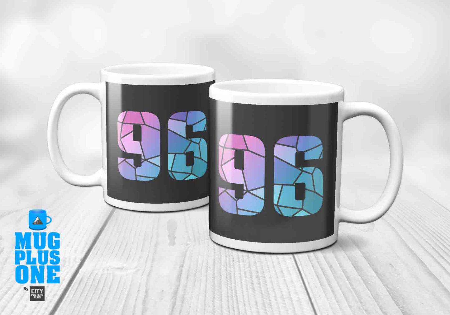 96 Number Mug (Charcoal Grey)