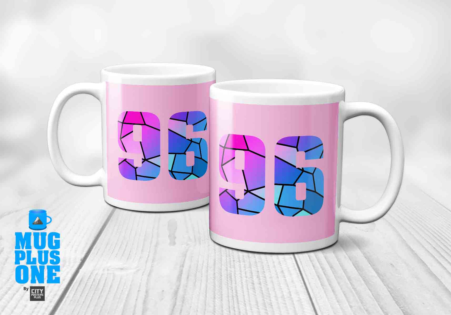 96 Number Mug (Light Pink)