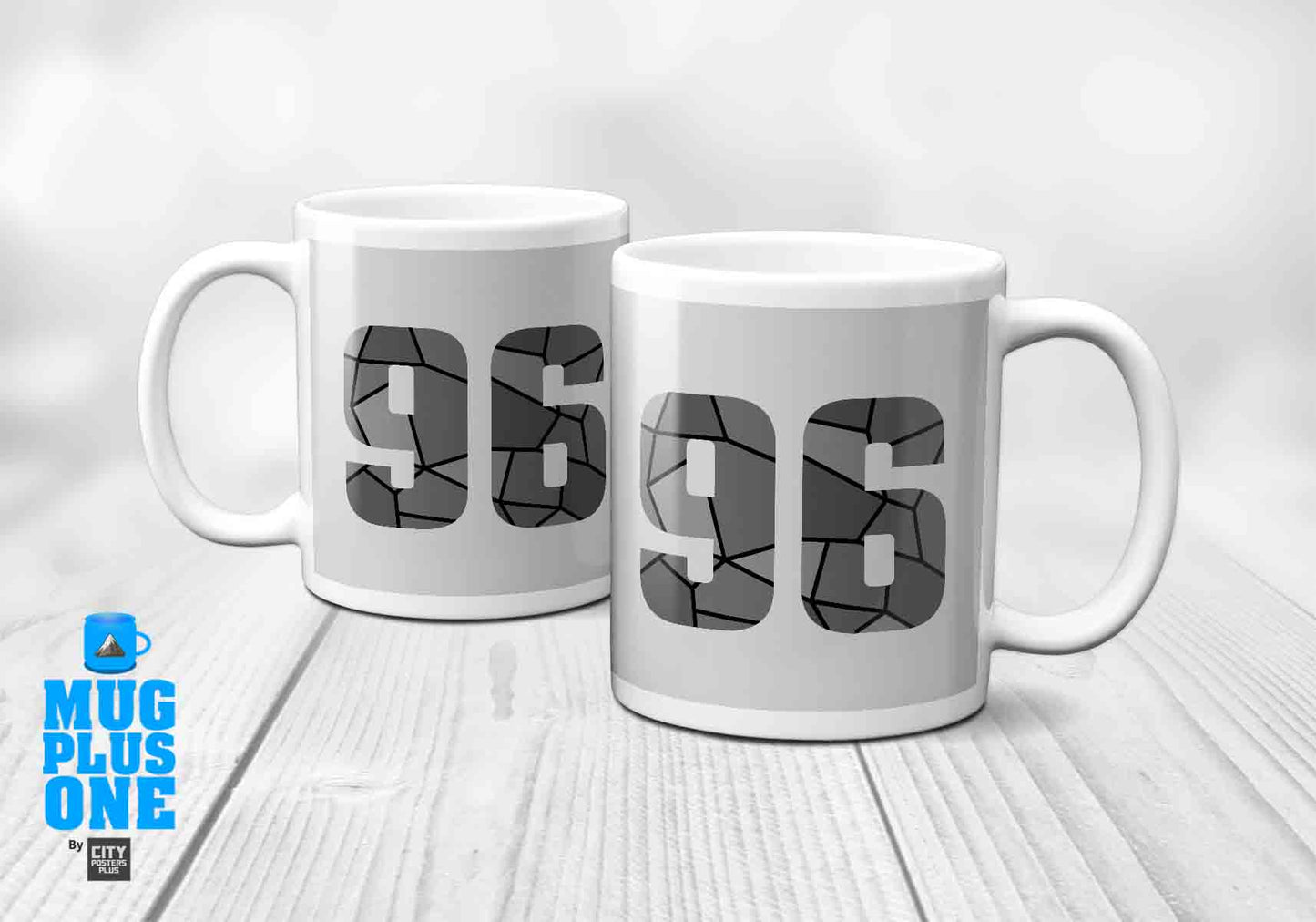 96 Number Mug (Melange Grey)