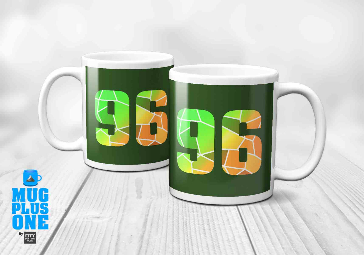 96 Number Mug (Olive Green)