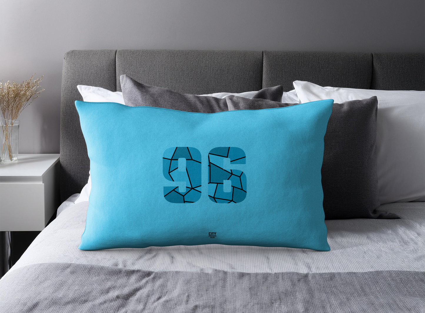 96 Number Square & Rectangle Pillow Cases | Modern Numeric Throw Pillow Covers | Print Deliver Plus by City Posters Plus