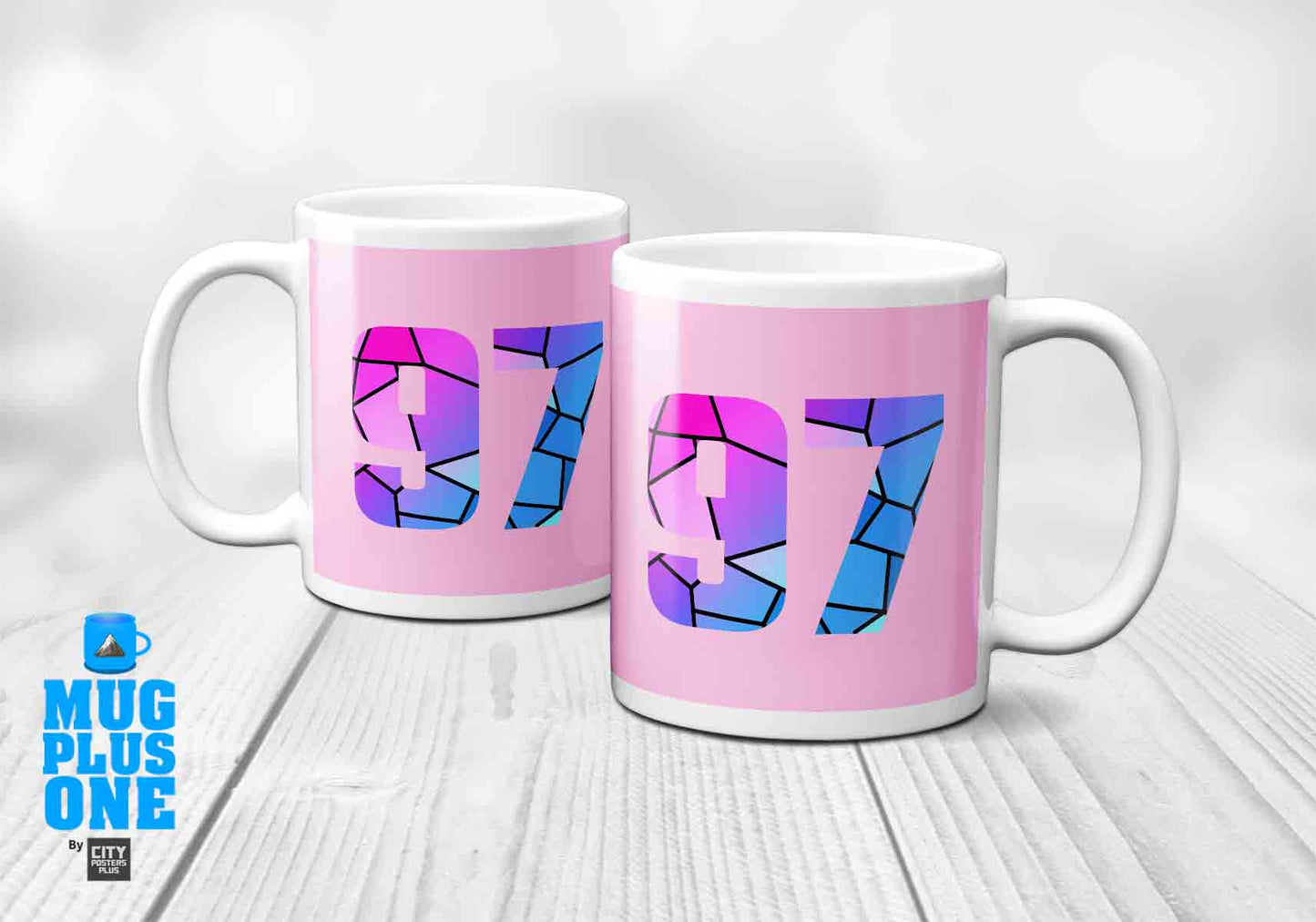 97 Number Mug (Light Pink)