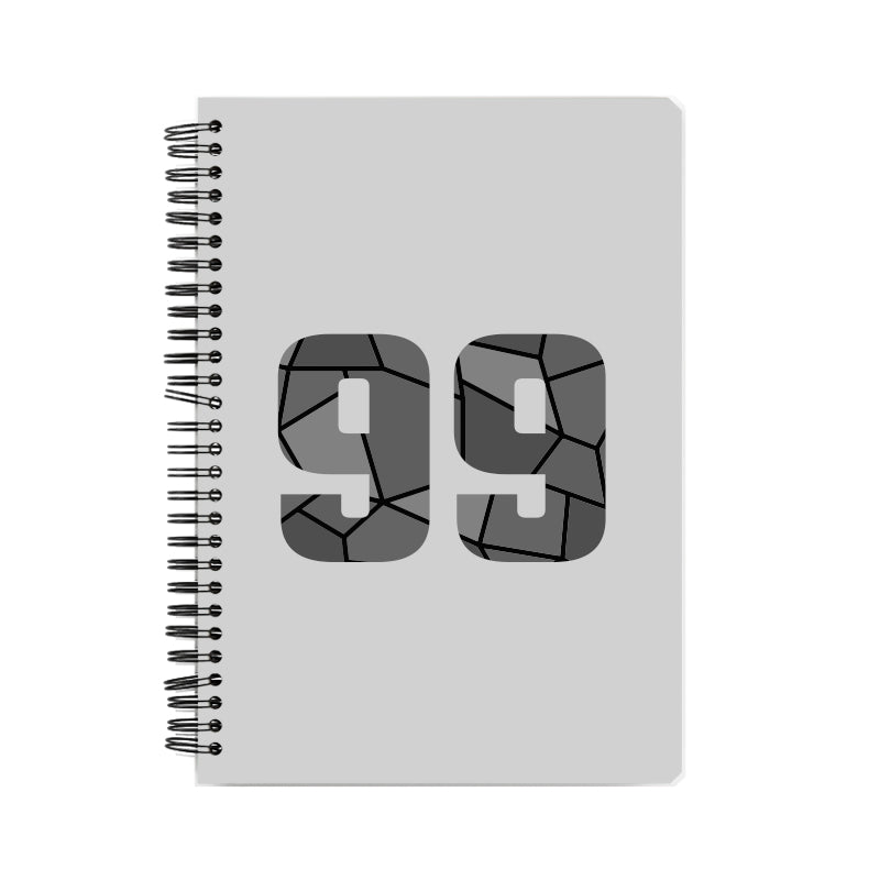 Notebook Plus One 99 Number Spiral Notebook (Melange Grey)