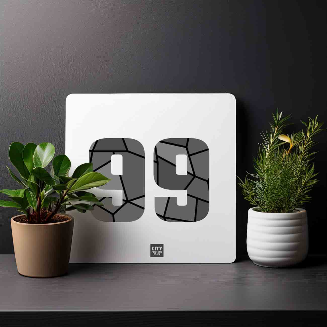 99 Number Mousepad (White)
