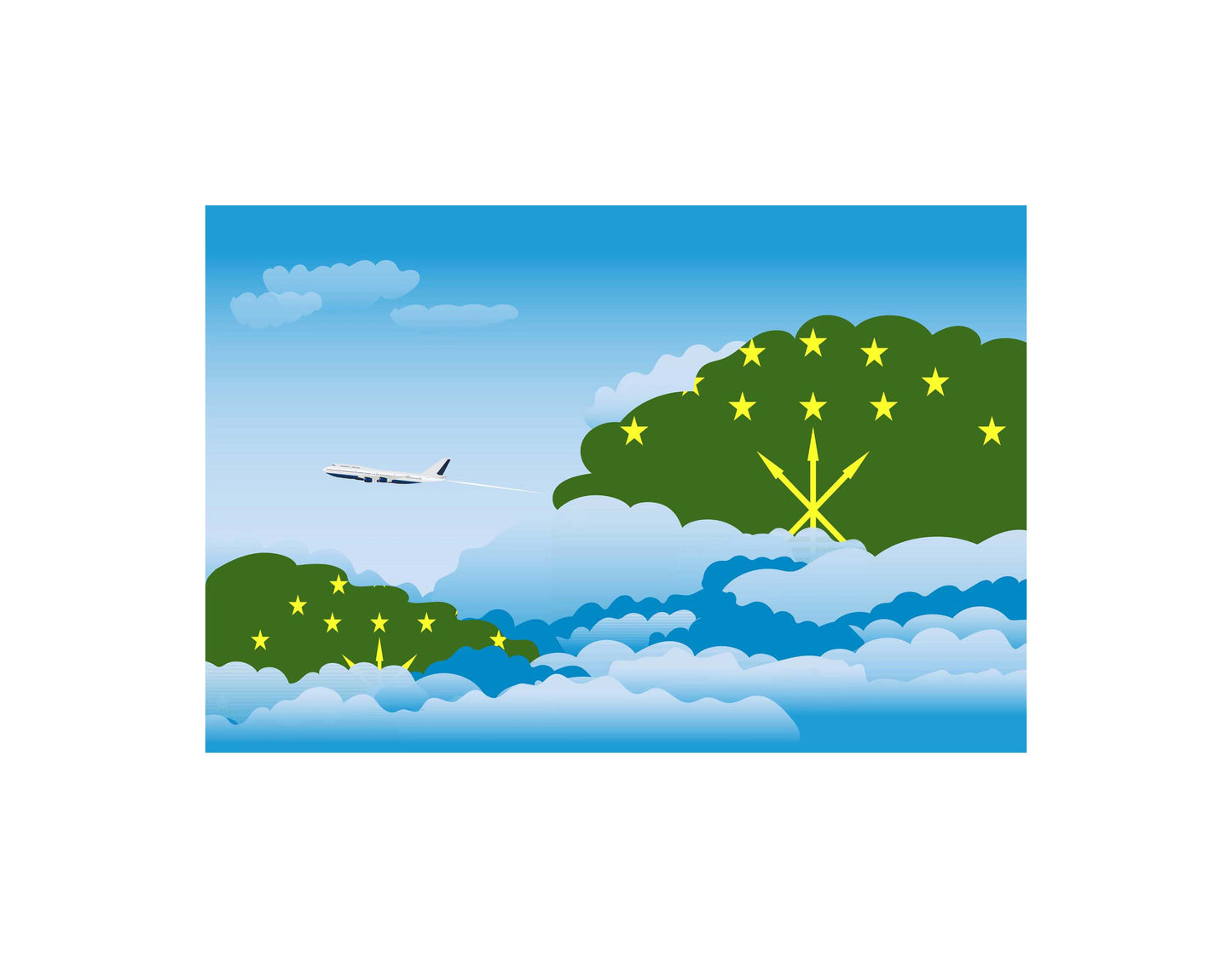 Adygea Day Clouds Blankets & Throws | Soft Premium Blankets | City Posters Plus