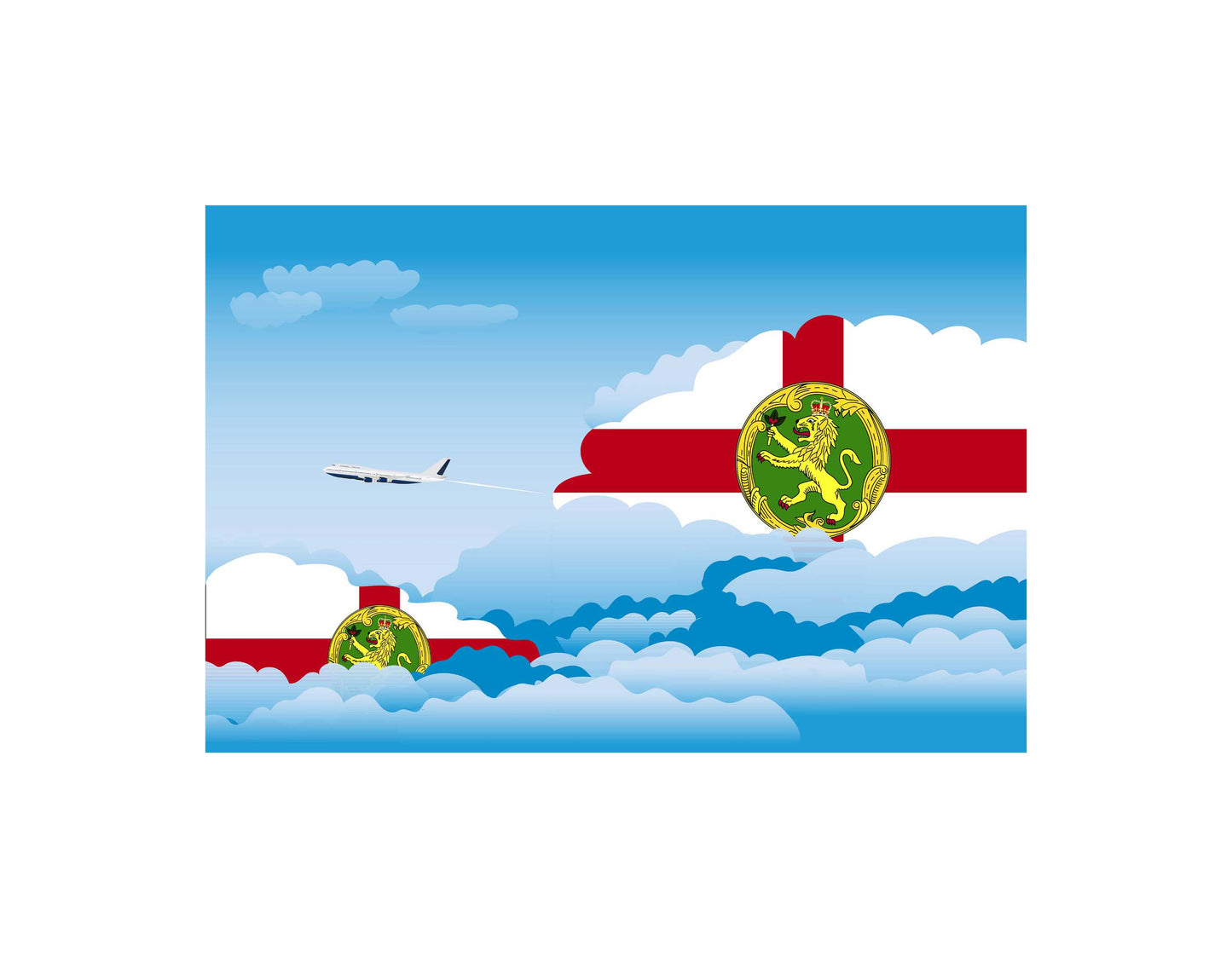 Alderney Day Clouds Blankets & Throws | Soft Premium Blankets | City Posters Plus