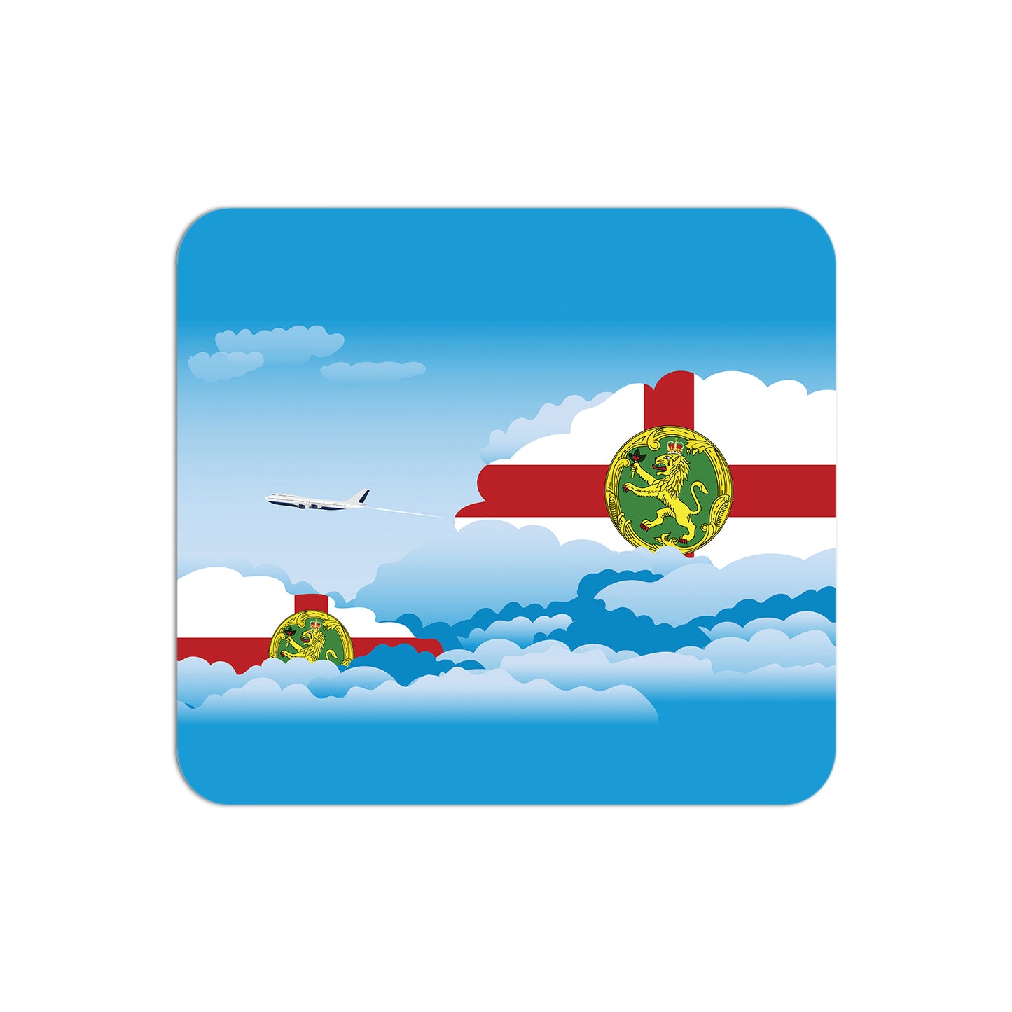 Alderney Airplane Airport Flight Day Clouds Mousepad