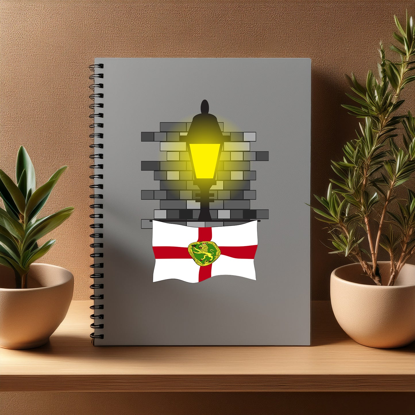 Alderney Street Lamp Bricks Notebook