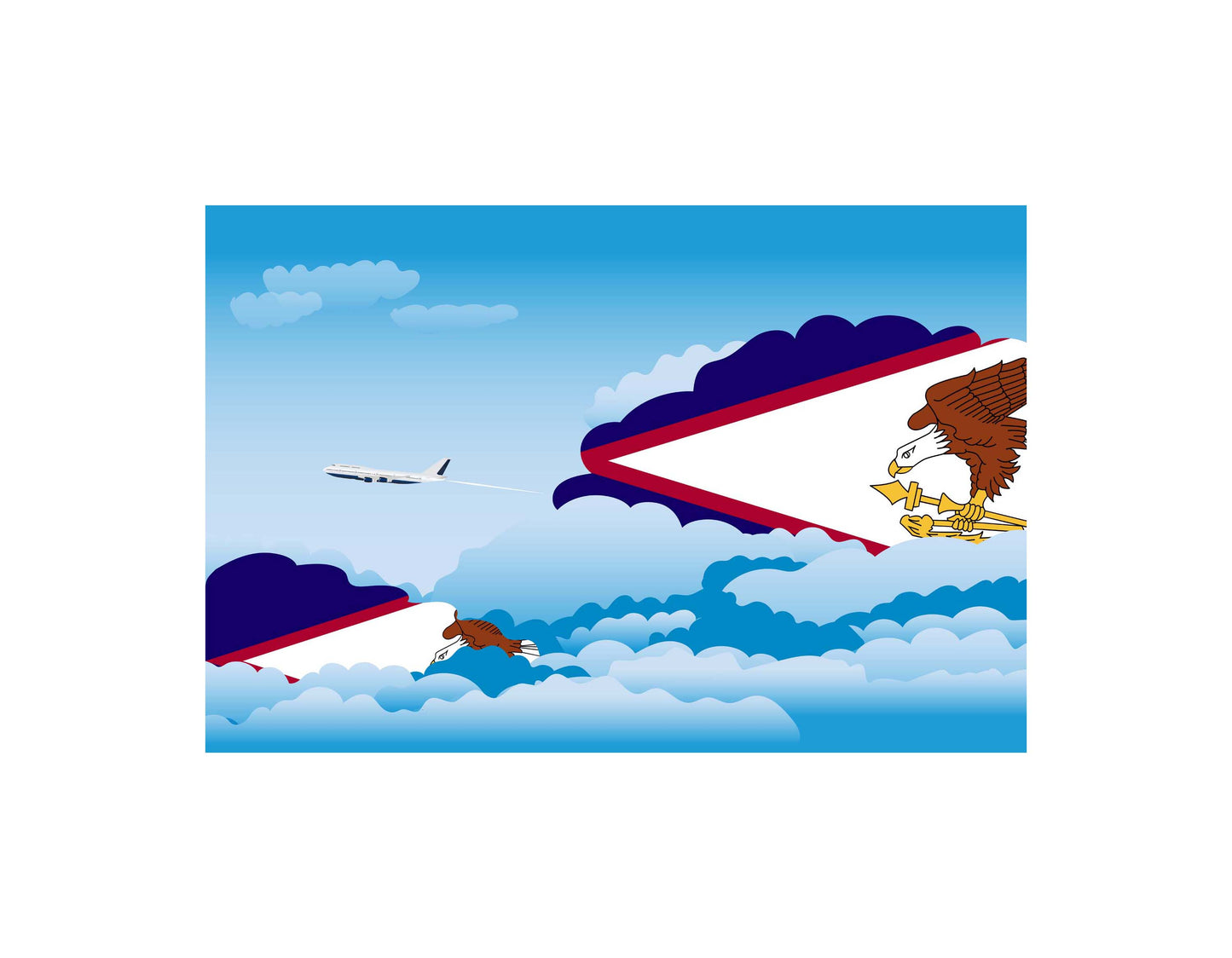 American Samoa Day Clouds Blankets & Throws | Soft Premium Blankets | City Posters Plus
