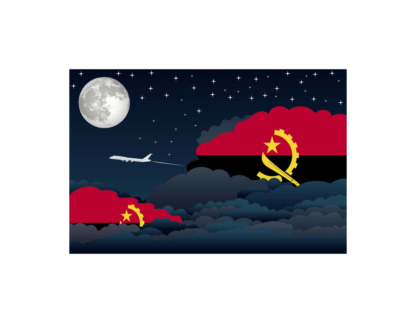 Angola Night Clouds Blankets & Throws | Premium Soft Blankets | City Posters Plus