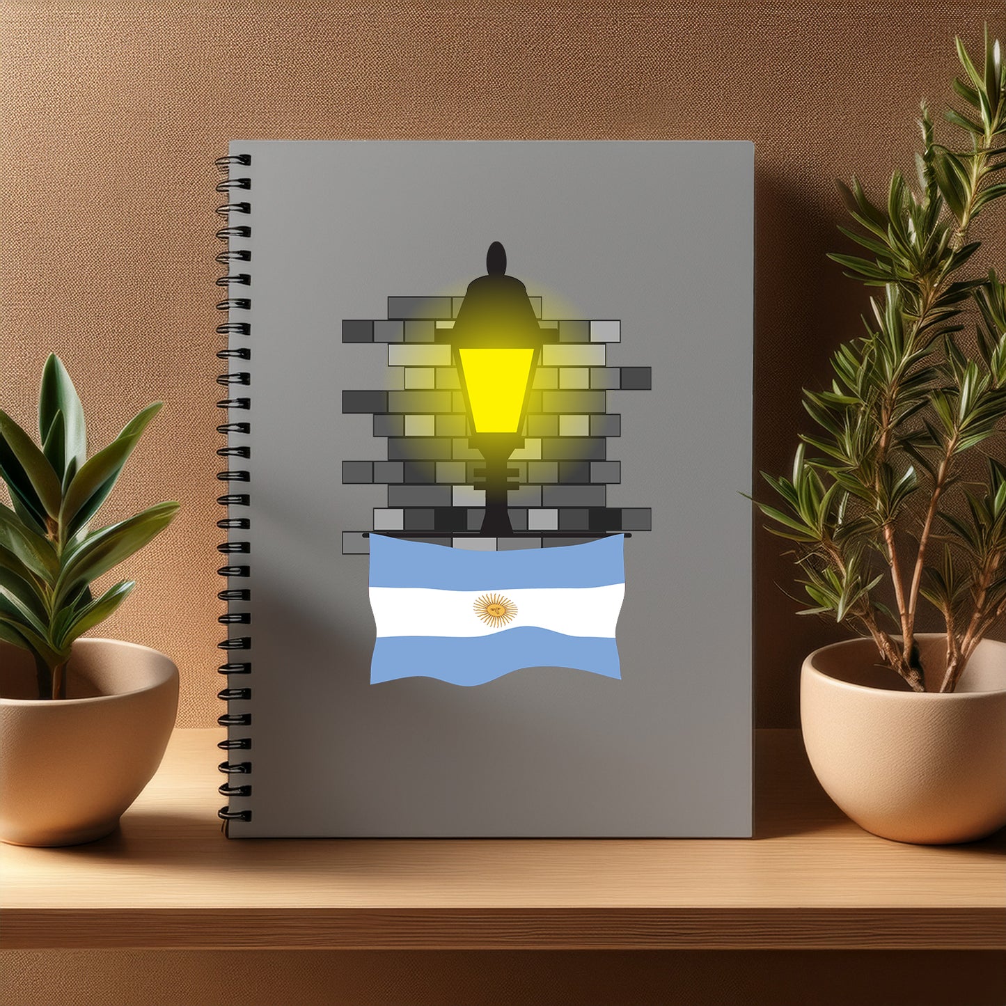 Argentina Street Lamp Bricks Notebook