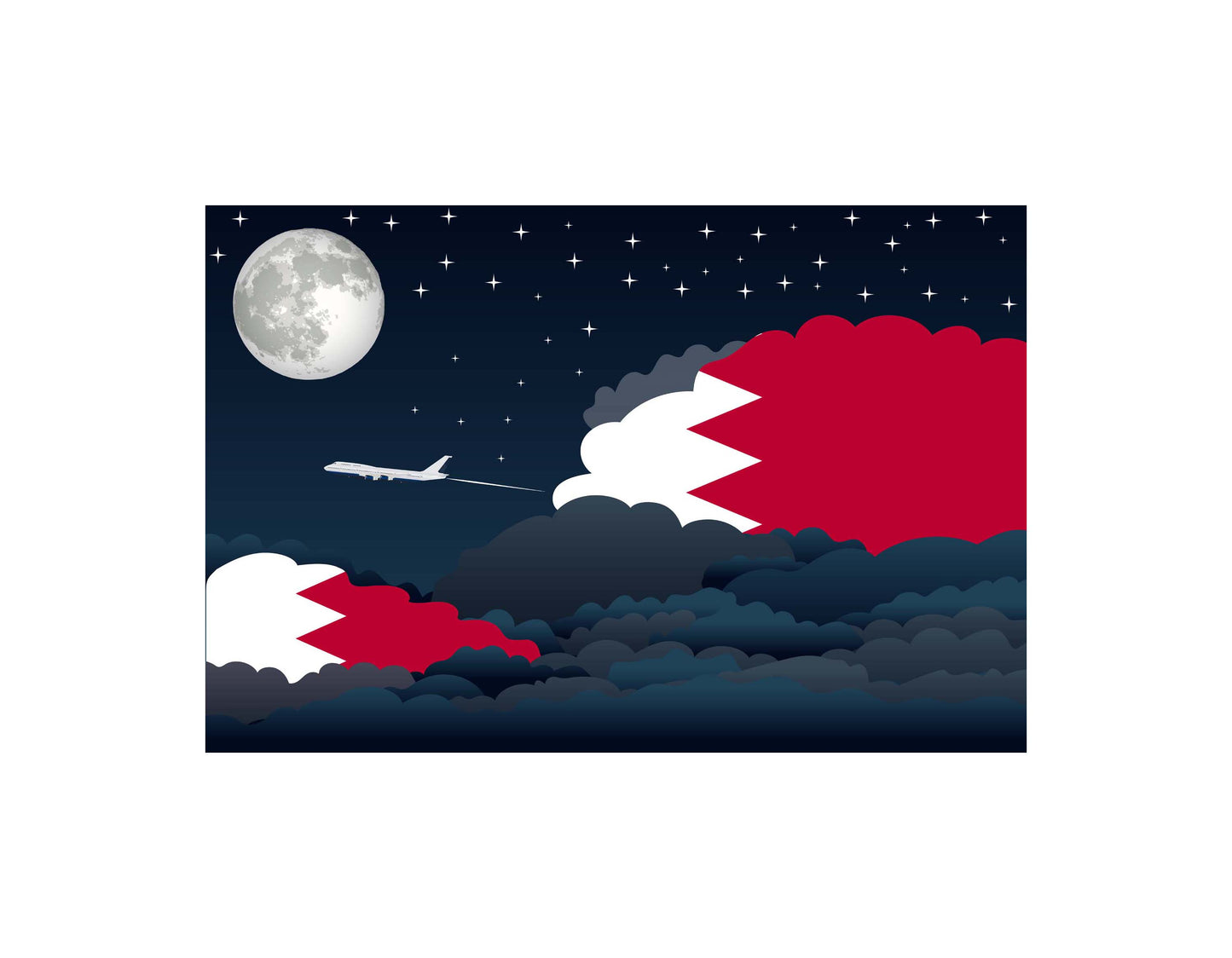 Bahrain Night Clouds Blankets & Throws | Premium Soft Blankets | City Posters Plus