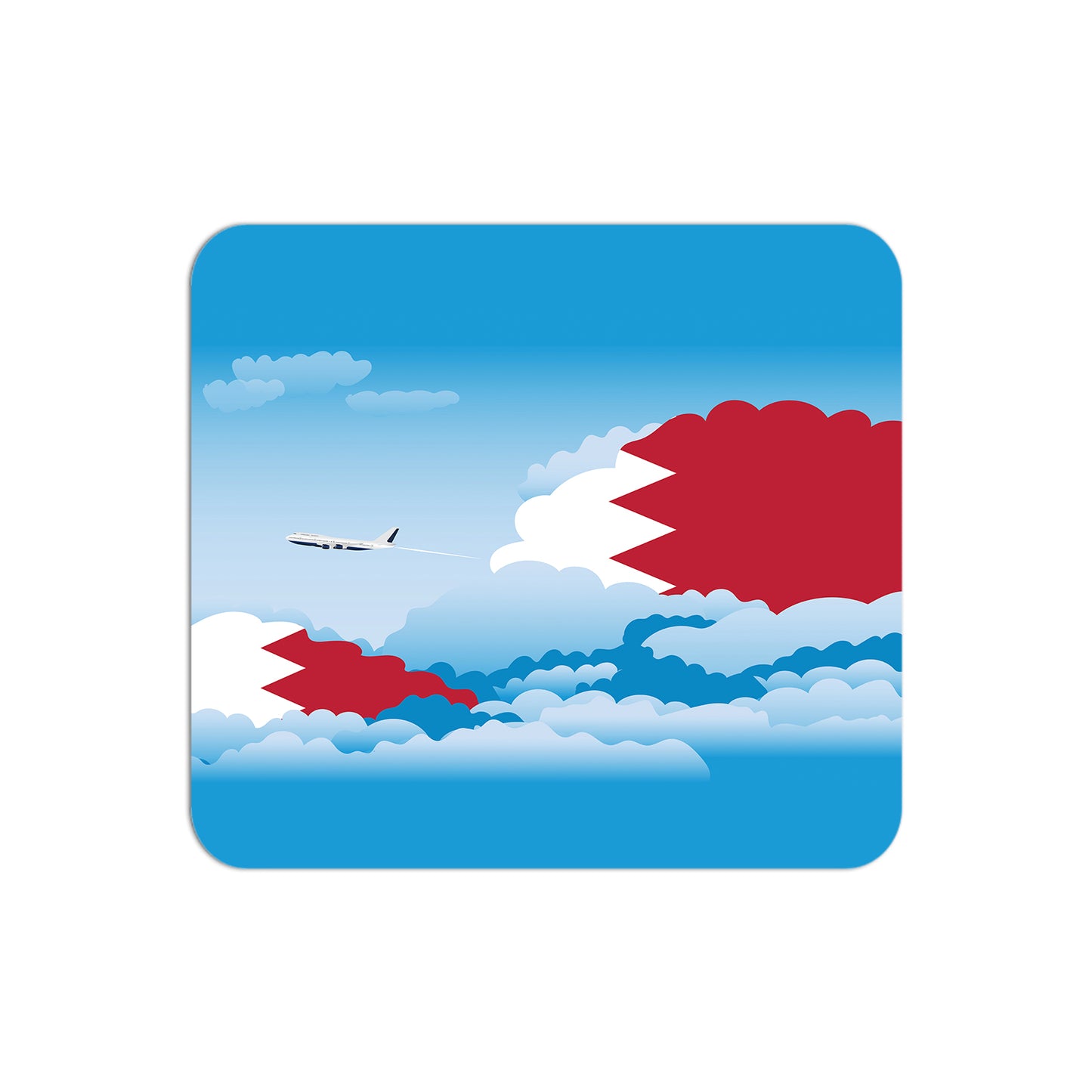Bahrain Airplane Airport Flight Day Clouds Mousepad